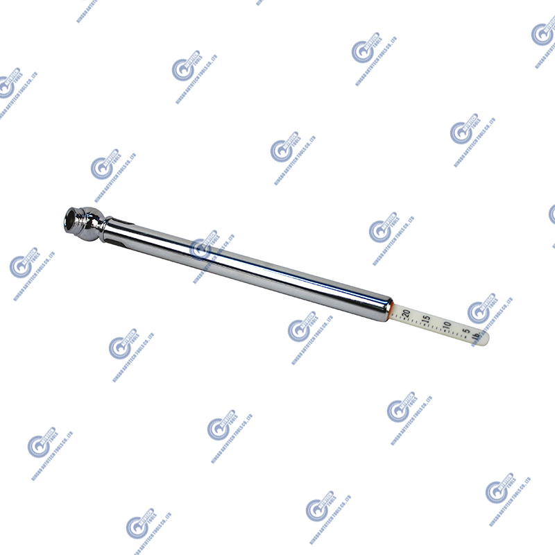 1192 Chrome-lyijykynärengasmittari (5-50 psi)
